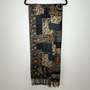 Pashmina Fringe Scarf Shawl Wrap‎ Multicolor Abstract Tiger Animal Print